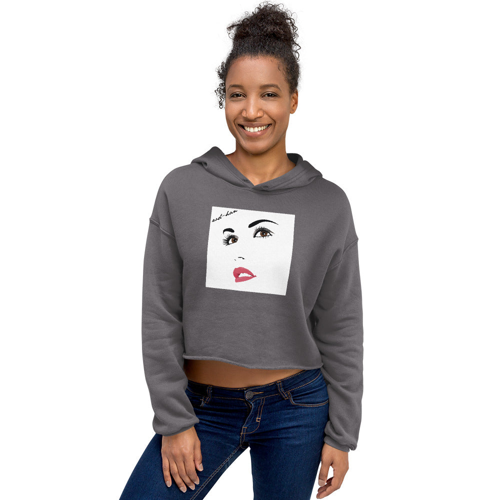 'Red Sun' Trendy Crop Hoodie