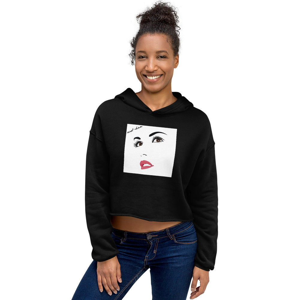 'Red Sun' Trendy Crop Hoodie