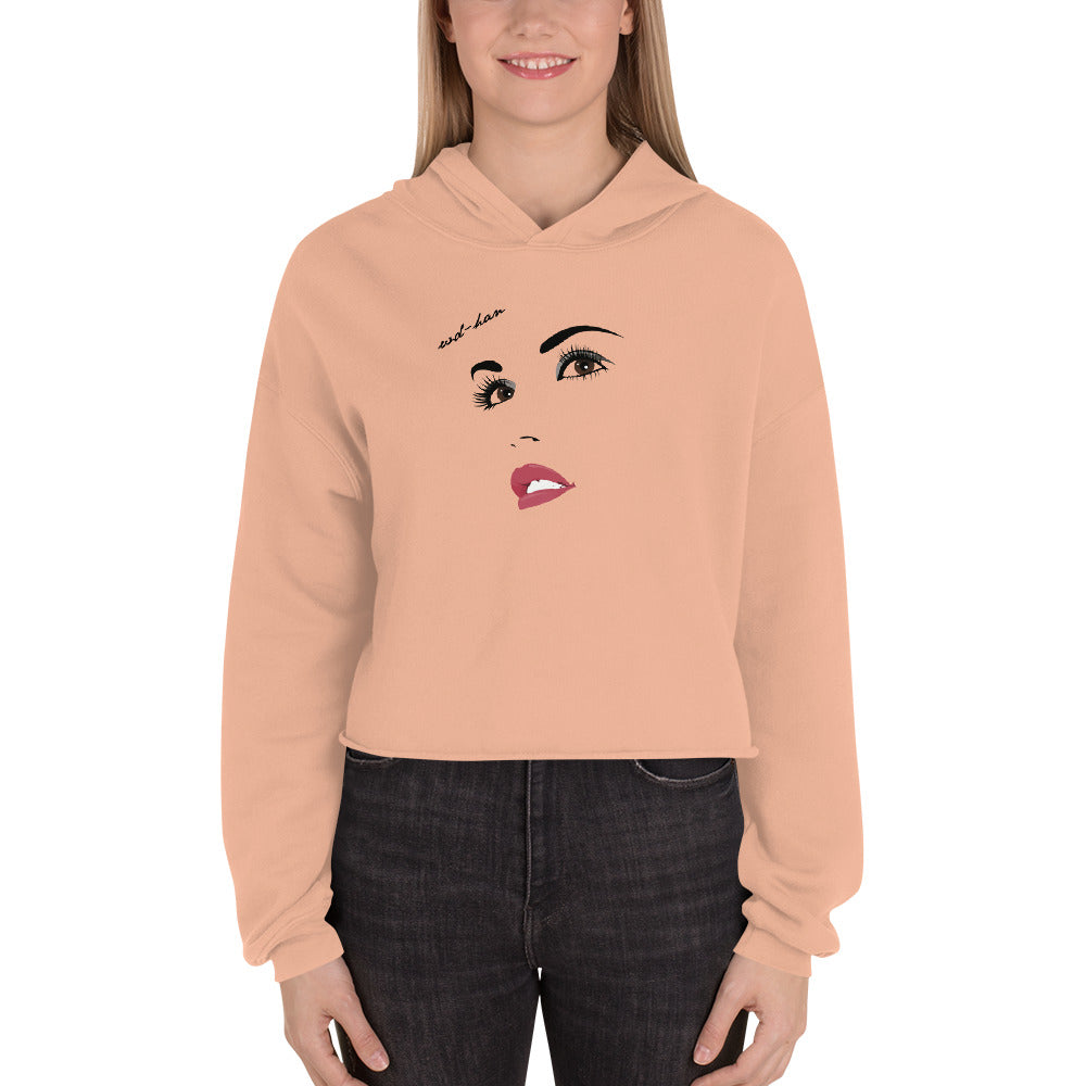 'Red Sun' Trendy Crop Hoodie